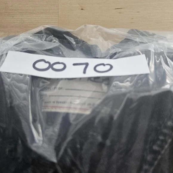 Free People Distressed Denim Jacket Black S (Fits Like M) Thrashed Grunge Skater - Picture 15 of 15